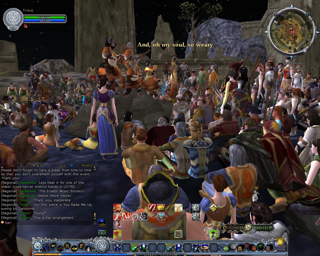 Image: The "Eriador Music Society" enters the rock-stage