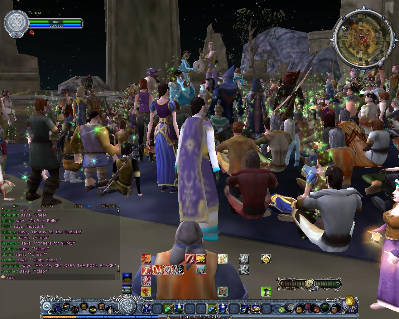 Image: The "Green Hill Music Society" on the rock-stage