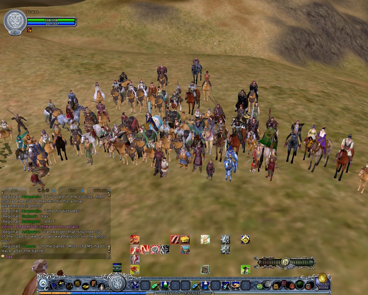 Image: The long procession walking from Weathertop to Bree 09