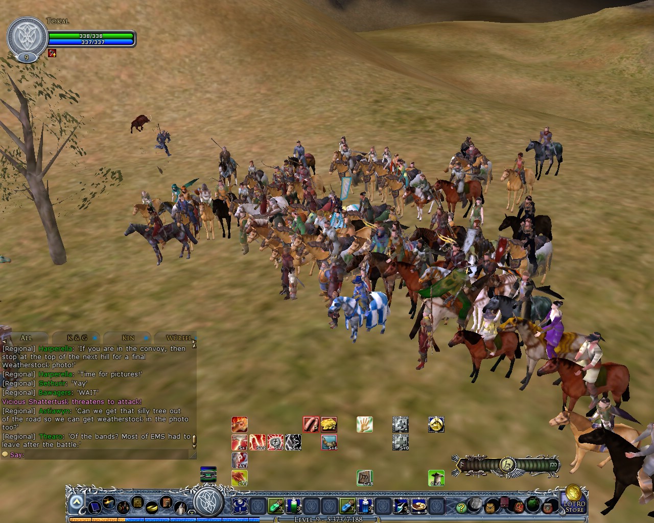 Image: The long procession walking from Weathertop to Bree 10