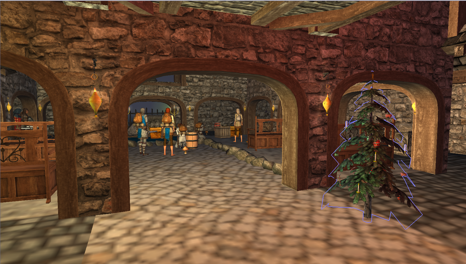 Image: Church with christmas tree