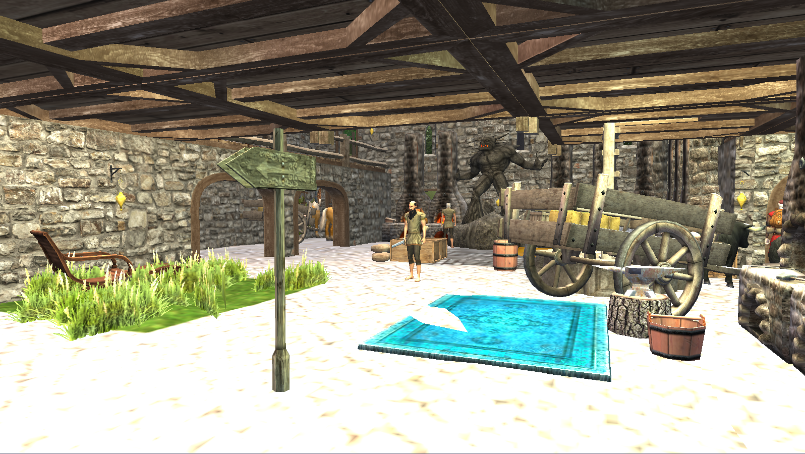 Image: Smithy - first floor with troll statue